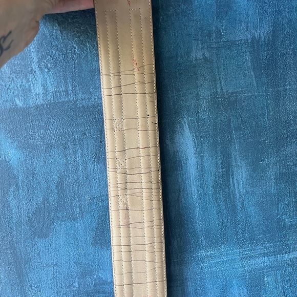 LANCEL red belt python embossed with leather trim. - Picture 10 of 10